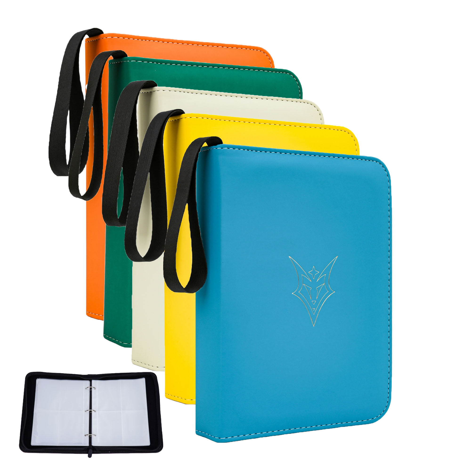 Card Index Box - Verzamelmap voor verzamelkaarten, 4-vakjes kaartenmap voor