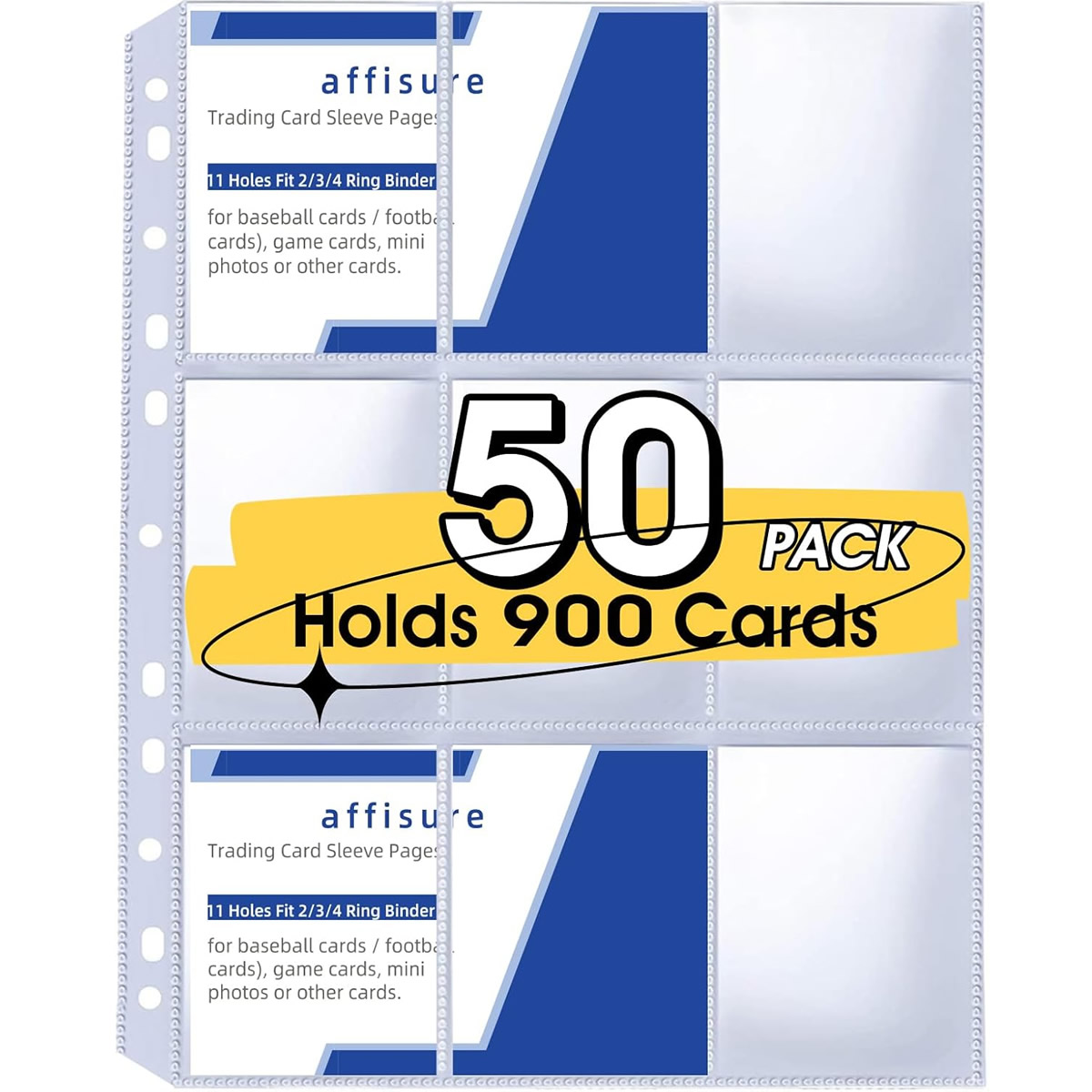 Card Index Box - 50 stuks 9-vakjes kaarthouders, biedt plaats