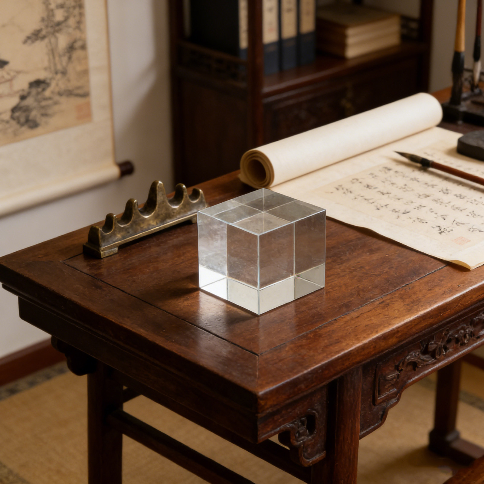 Vierkant kristallen papiergewi - Paper Weight Crystal recensie en prijs