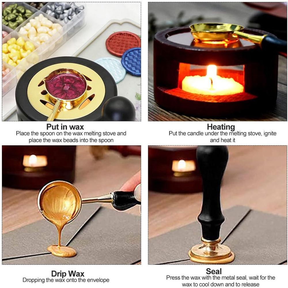 Aangepaste waszegelstempelset, - Wax Seal Stamp Set recensie en prijs